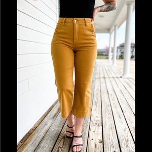 Judy Blue High Rise Cropped Wide Leg Jeans